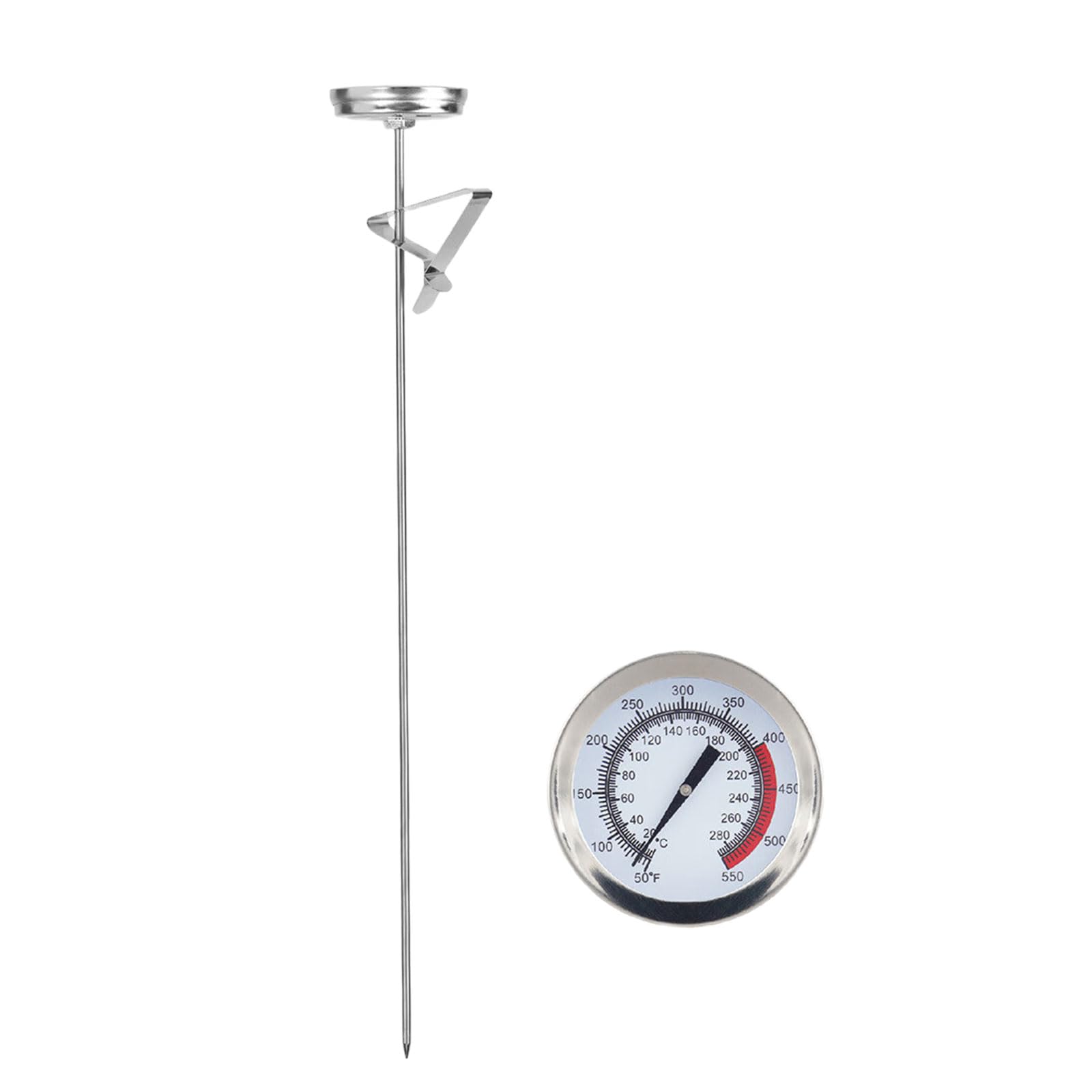 Large Dials Oven Thermometers 280°C, Stainless Steel Cooking for BBQ Baking Grills & Fry Thermometers for Cooking for Bread Baking