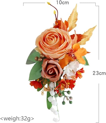 Miniatura 2 de Decoración de flores de bolsillo para novios, novios, novios, damas de honor, hombro, ramillete floral, flores artificiales de boda para padres de