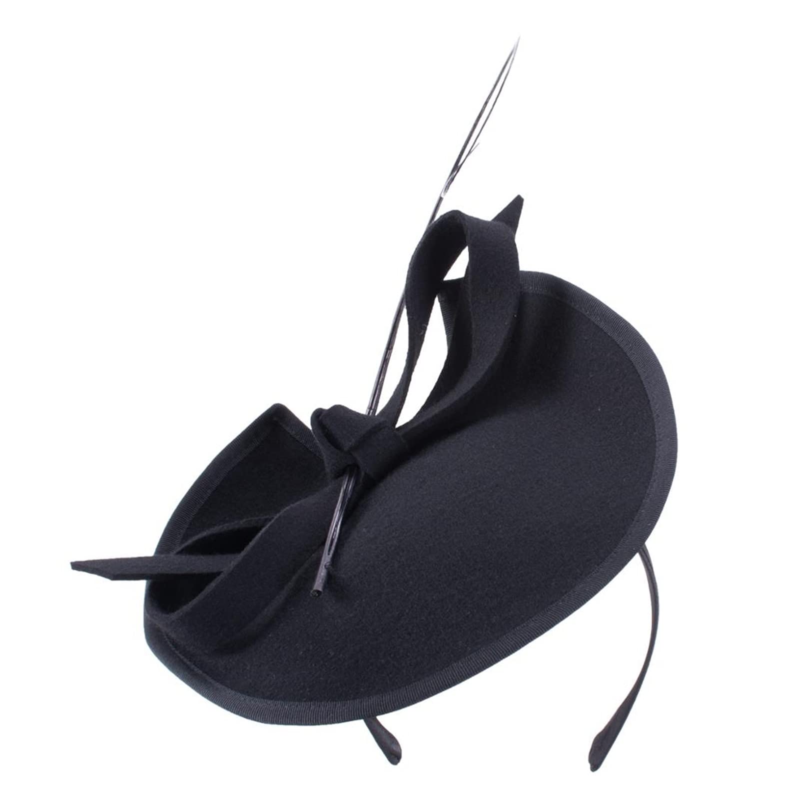 Women 1950s Vintage Look Wool Felt Saucer Headpiece