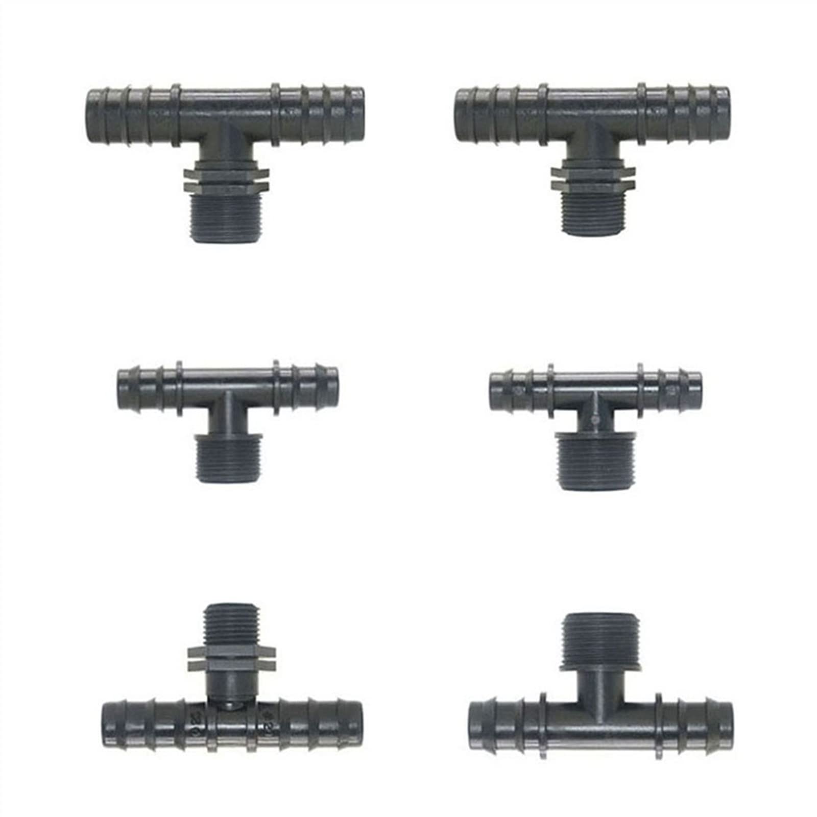 Hose Splitter,16/20/25mm Tube Tee Barbed Fittings Coupling for Pipes Garden Greenhouse 4Pcs(1i2 X 20mm)