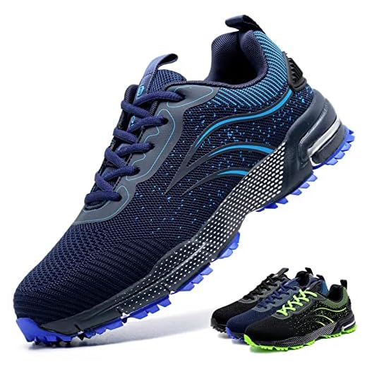 Zapatos de Seguridad Hombre Mujer Calzado de Trabajo Comodo Ligeros con Punta de Acero Transpirable Anti-pinchazos Azul 37