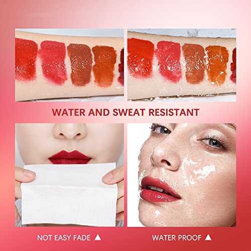 Walulan Double-Ended Lip Oil,Matte Lip Gloss, Waterproof Sweatproof Lipstick Sealer,Lip Glow Oil,Plumper Clear Hydrating, Lipstick Raincoa #TOP2