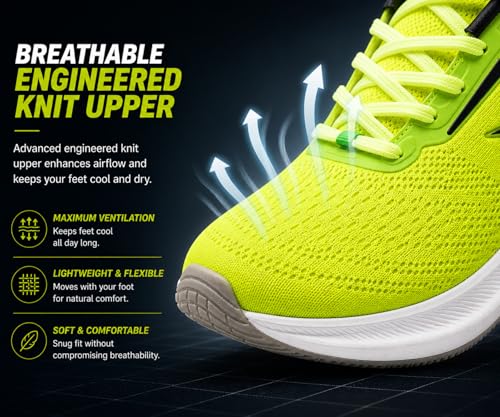Image of Kraasa Men's Running Shoes | Breathable Mesh Upper | Lightweight Phylon Sole | Cushioned EVA Insole | Comfortable Sports & Casual Sneakers for Gym, Walking & Daily Use