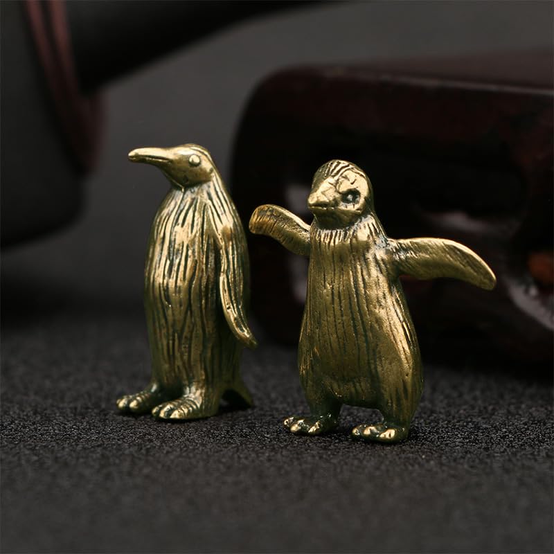 3 Figuras Decorativas de Brass Pingüino miniatura 5