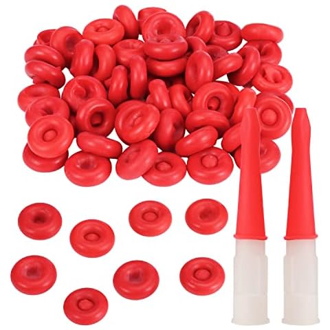 Dzrige Caulk Cap Caulk Saver Caps Caulk Tube Sealer Caps Caulking Tube Covers Tube Caps for Sealing and Preserving, Red (Pack of 20) Cover