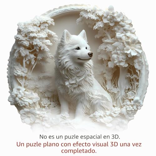 Puzle de madera para adultos de perro samoyedo de 295 piezas 6