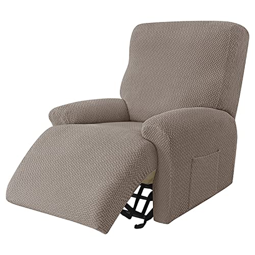 Funda de sillón relax elástica de 4 piezas lavable y ajustable para sofá reclinable 2