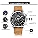BY BENYAR Watches for Men Chronograph Waterproof Designer Big Face Men's Wrist Watches Business Work Casual Sport Fashion Brown Leather Dress Watch Elegant Gifts for Men