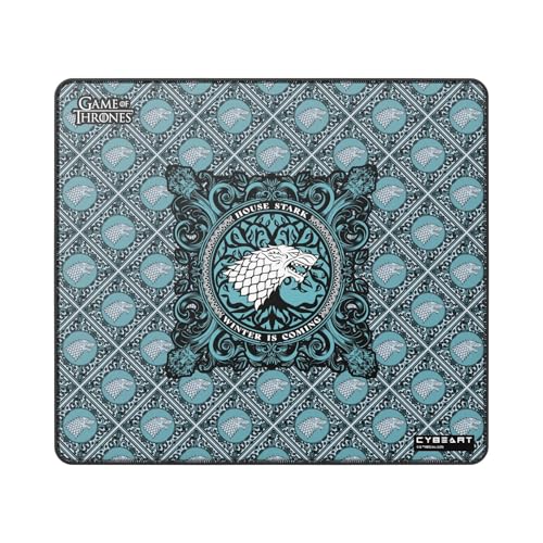 Image of Cybeart | House Stark Gaming Mouse Pad (Large - 450x400x4mm) | Waterproof, Never Slip Base, Stitched Edges, Esports Grade