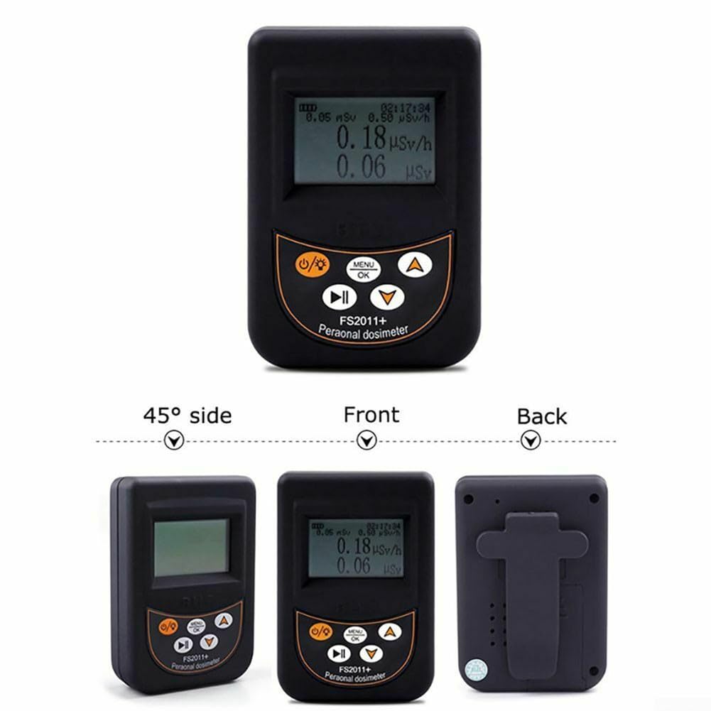 Geiger Counter FS2011+ Nuklearstrahlungsdetektor Persönlicher Strahlungsdosimeter Beta Gamma Röntgenstrahlung Persönliches Dosimeter 1000uSv/h Strahlungsdetektor Radioaktivitätstester