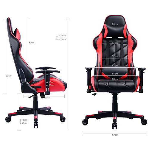 PRISP Sedia Gaming Schienale Reclinabile