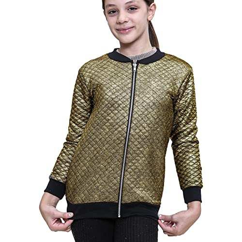 Girls Shiny School Jacket Fashion Quilted Bubble Coat Urban Winter Wear Round Neck Coat Age 7-13 Years