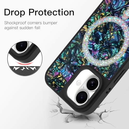 Coque d'ormeau irisée opalescente pour iPhone 17 protection antichoc