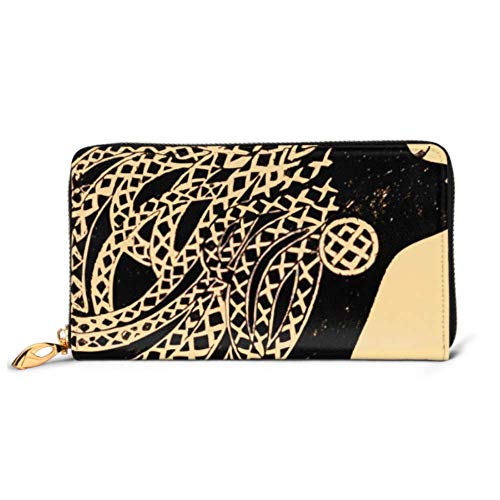 Preisvergleich Produktbild JHGFG Mode Handtasche Reißverschluss Brieftasche Silhouette Frau Schwarz Pigtails Telefon Clutch Geldbörse Abendkupplung Blocking Leder Brieftasche Multi Card Organizer