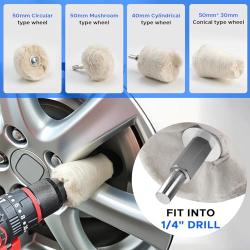 Image of 13 PCS 8 inch S-Shape Airway Buffing Kit, Flange-Free One-Piece Hub