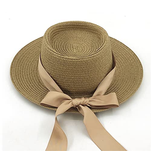 Chapeau Panama été anti-UV pour femme et homme, visière de soleil en paille naturelle