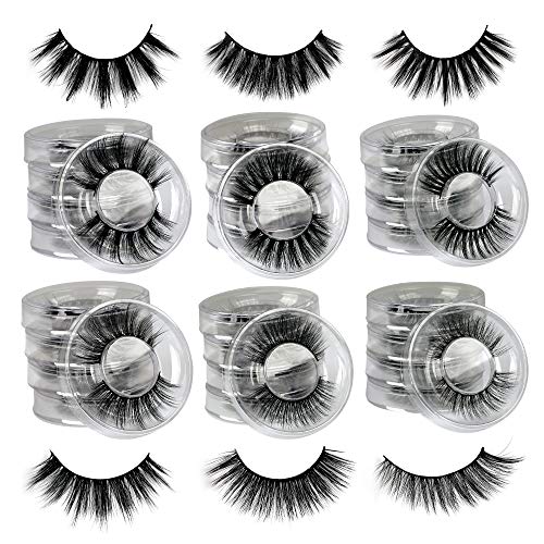 Ruairie 3D Faux Mink Lashes Wholesale 30 Pairs Fluffy Volume False Eyelashes Pack 6 Styles Natural Wispy Fake Eyelashes Bulk
