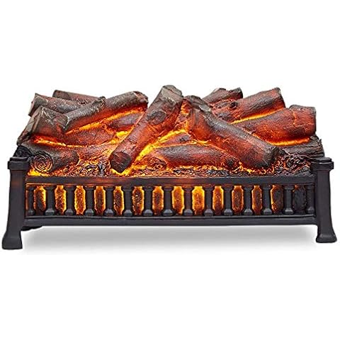 KAIKEA Retro Minimalist Electric fireplace independent electric Brazier fireplace insert smoldering logs mood lighting and or heat source heating function black Cover
