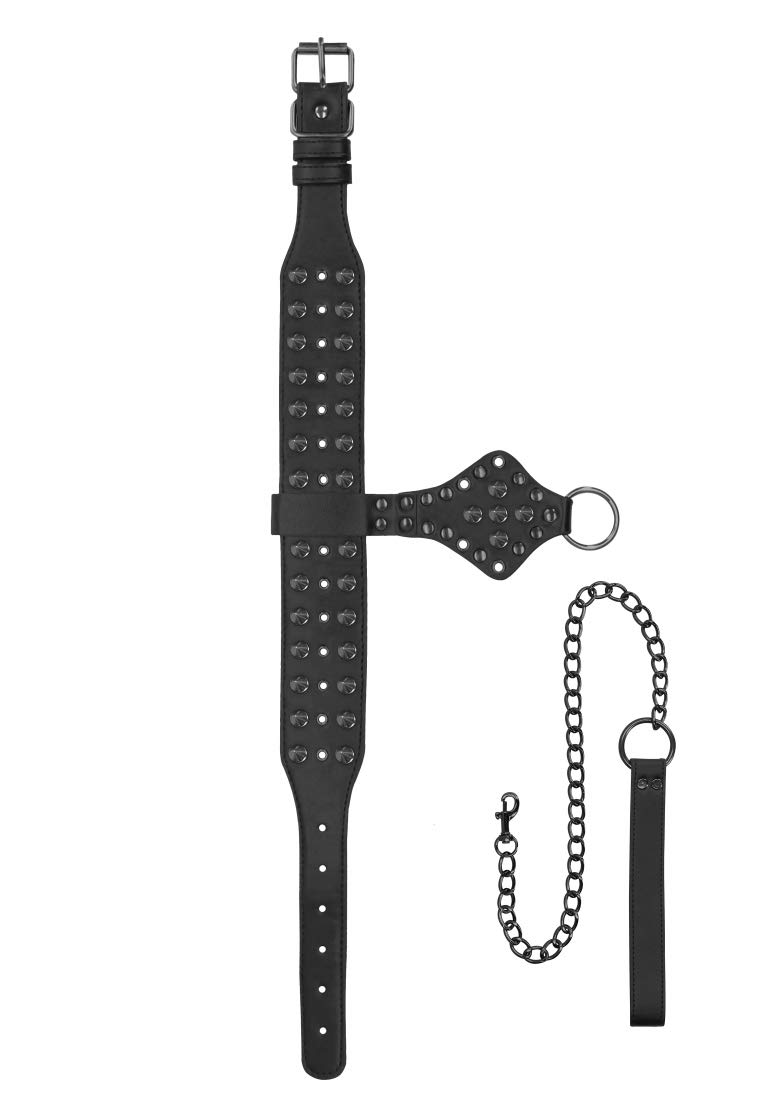 Shots - Ouch! Skulls and Bones Ouch! Skulls and Bones by Shots Collar y Correa con Púas Negro - 140 g