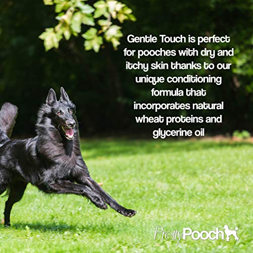 Pretty Pooch® Gentle Touch Shampoo und Conditioner für Hunde, ein nicht juckendes, professionelles Tiefenreinigungsshampoo für Hunde mit empfindlicher Haut (2 l, Babypuderduft)