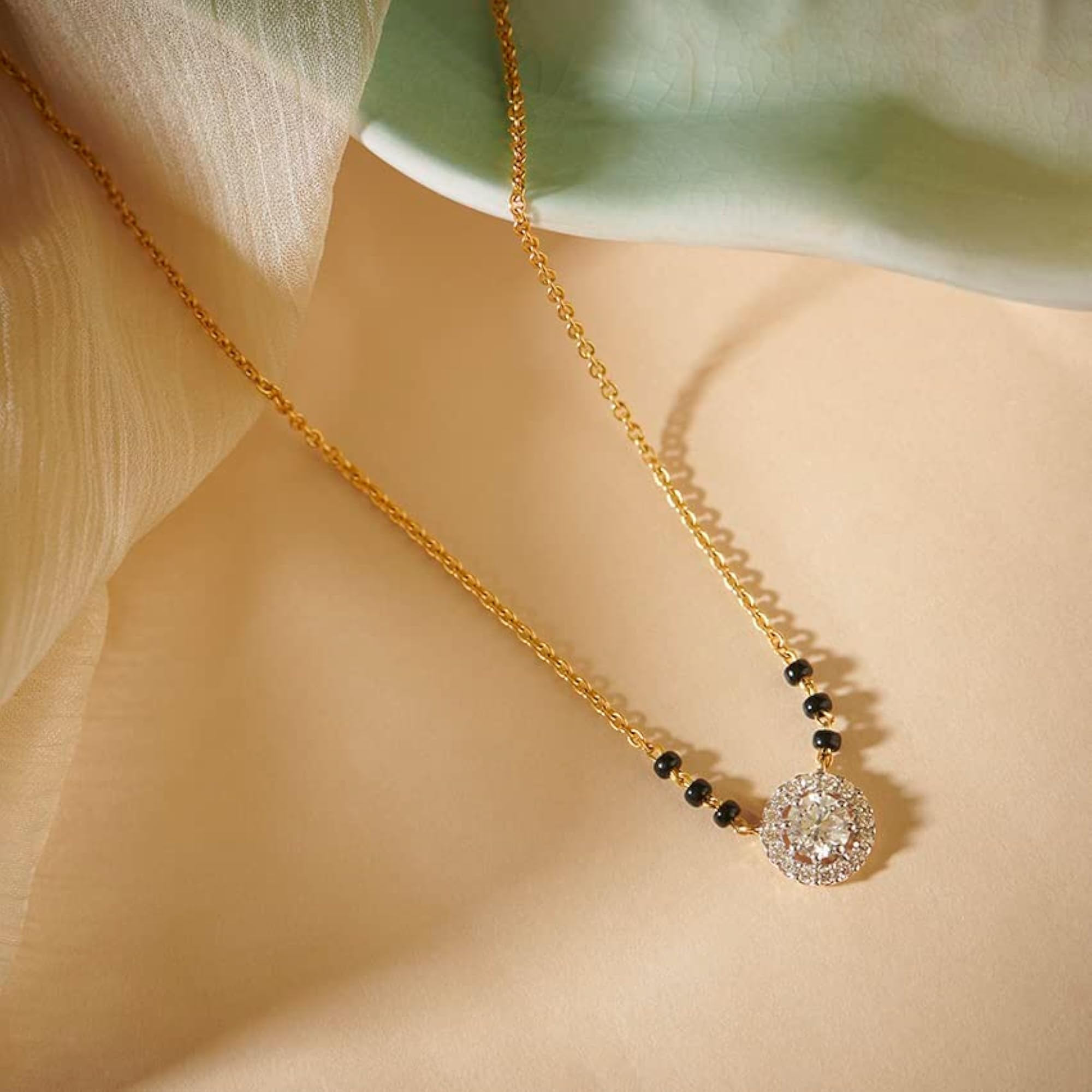 American Diamond Traditional Short Mangalsutra