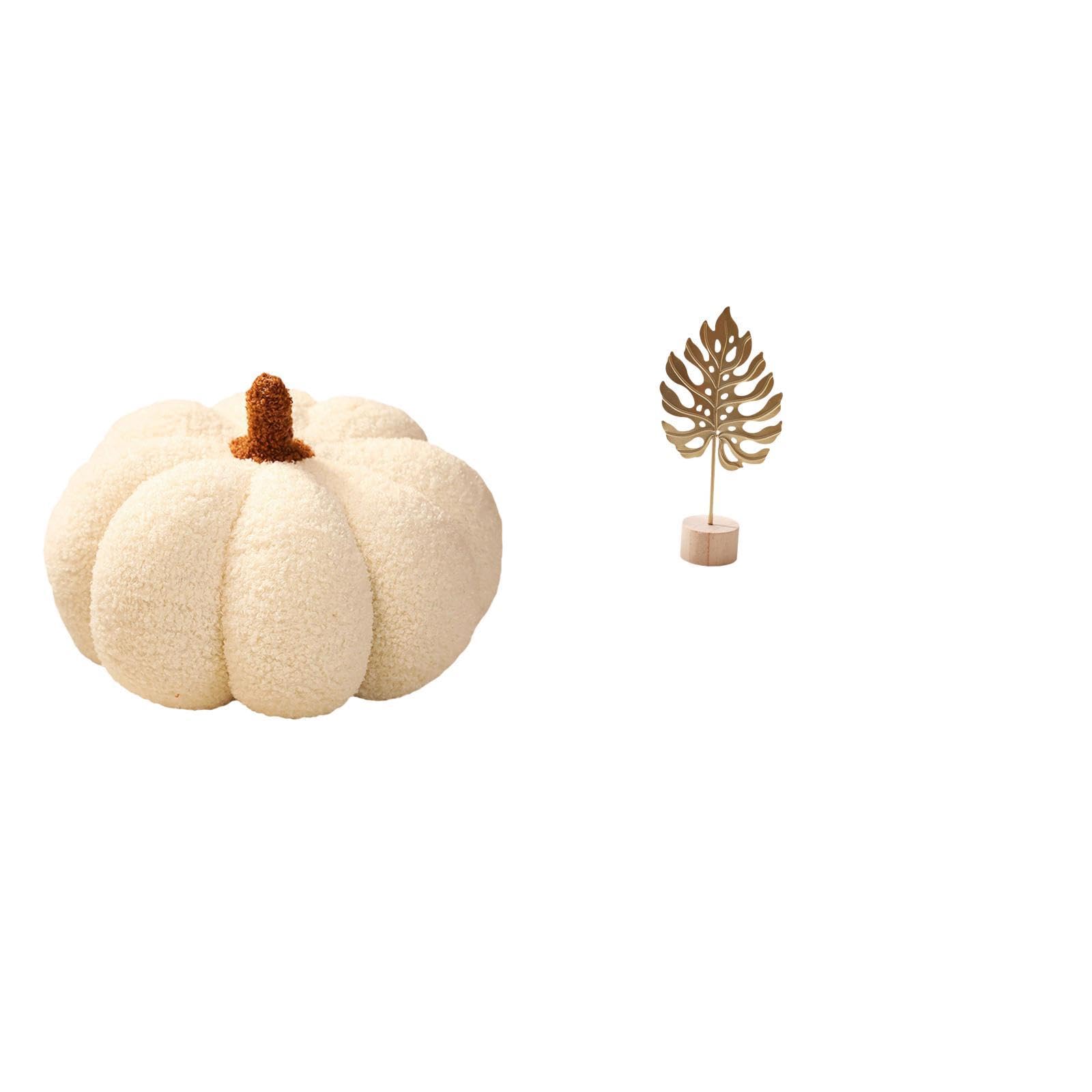 Halloween Pumpkin Pillows Leaf Sculpture Metal Statue Stuffed Pillow Decoration Plush Decorative Sofa Cushion for Bed Bedroom Room Decor Shaped Figurine Crafts Nordic Creative Ornament-image-39