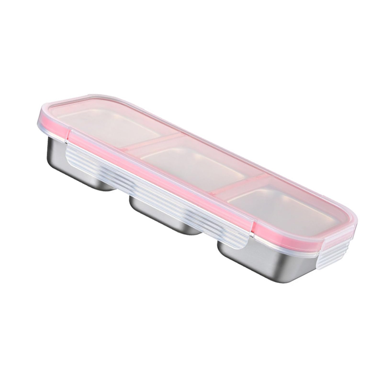 Buxuaaaa Stainless Steel Meal Preparation Container Multi Compartments Leak Proof Lid Bentos Box for School Stainless Steel Bentos Box with Compartments