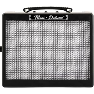 Fender Mini Deluxe Electric Guitar Amp, with 1-Year Warranty, Mini Guitar Amp, Portable Guitar Amp, Guitar Accessories, 3 Watts, Black