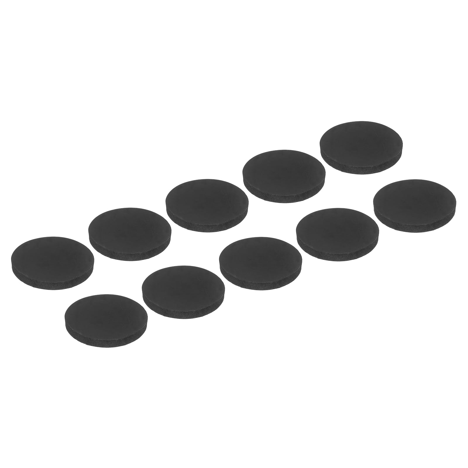 sourcing map 10 Pcs Non Slip Furniture Pads, 1" (25mm x 3mm) Self Adhesive Furniture Grippers Rubber Anti-Scratch Feet Round Chair Leg Pads Floor Protectors for Hardwood Floor, Black