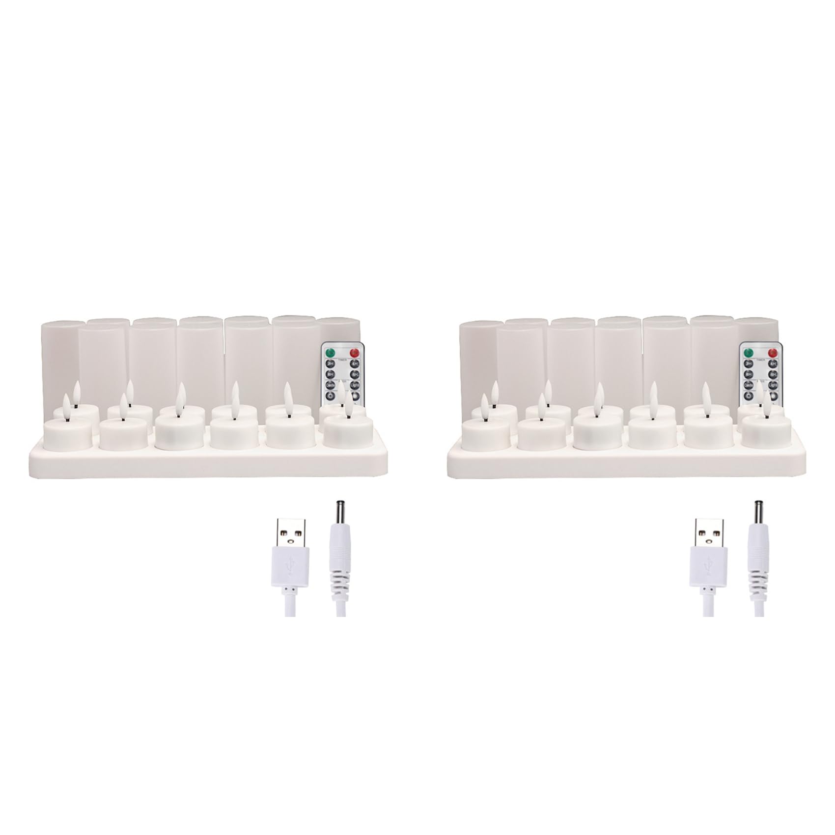 Bougies LED Rechargeables avec Télécommande pour Illuminer vos Tables et Soirées d'Été