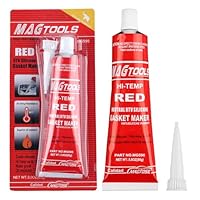 Dichtmasse Motor, 85g Motordichtmasse, Zylinderkopfdichtung Dichtmittel, Ölbeständig Hochtemperatur Silikon Dichtmasse, Dichtsilikon Dichtungsmasse für Autos Motorräder Reparatur(Rot)