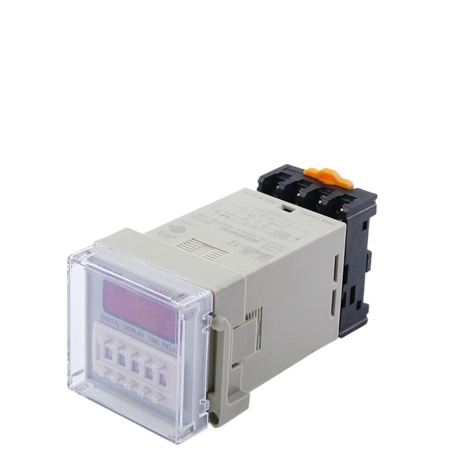 Relais temporisé numérique DH48S-1Z AC 220V programmable pour rail DIN