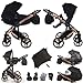 Originale Junama Diamond Individual 2in1 3in1 4in1 Ombrello Sistemi Modulari Passeggino Combinato + accessori originali Exclusive Prams (3in1, Rame-Nero 03)