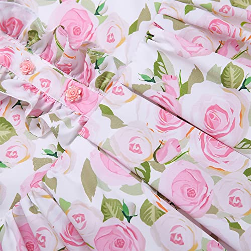 Pettigirl Girls Kids Vintage Summer Floral A Line Clothes Teens Sweet Pretty Garden Hawaiian Gown Dresses Outfits4