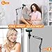 Hair Dryer Stand, 1.68M Height Adjustable, Hands Free Blow Dryer Holder with Heavy Base, 360 Degree Rotating, Work with 99% Dryers, Gift for Mom, Elder, Frozen Shoulder - Black