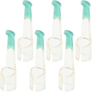 ERINGOGO 6 Pcs Silicone Ear Scoop Replacement Heads for Adults Transparent Soft Ear Wax Removal Tips Gentle for Safe Use at Home Clinic