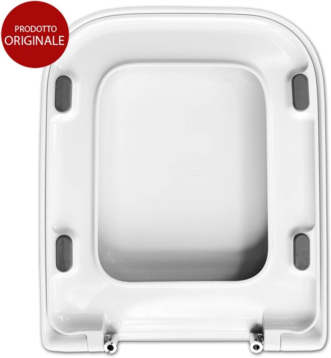 MASTERBRICO Sedile WC per Copriwater Ceramica Cielo Shui in Termoindurente Bianco – Ricambio Parte Inferiore Asse Originale Chiusura Classica - Made in Italy