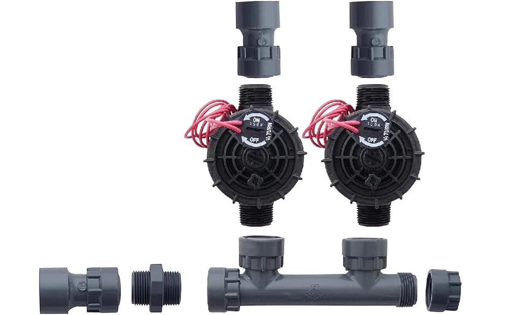 Hunter PGV101-JT-MM Dura Manifold Valve Kit with Flow Control - Slip PGV101JTMM (2 Zone)