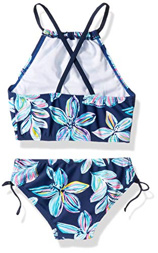 Kanu Surf Girls' Daisy Upf 50+ Beach Sport Halter Tankini 2-Piece Swimsuit, Charlotte Floral Navy, 8 #TOP1