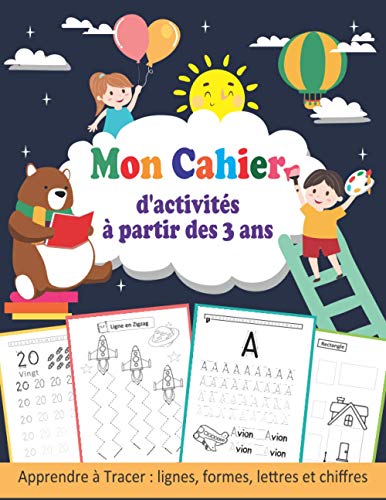 Télécharger Cahier d'activités à partir des 3 Ans: Apprenons à Tracer des Lignes et des Formes .... Cahier d' PDF Ebook En Ligne