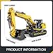 Mould King 13112 RC Excavator Building Set, 1830 Pieces Building Blocks APP Remote Control Truck Construction Vehicles Model with Motor, STEM Engineering Toys for Adult