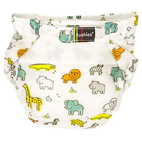 Kushies Toddler Single Diaper, White Safari