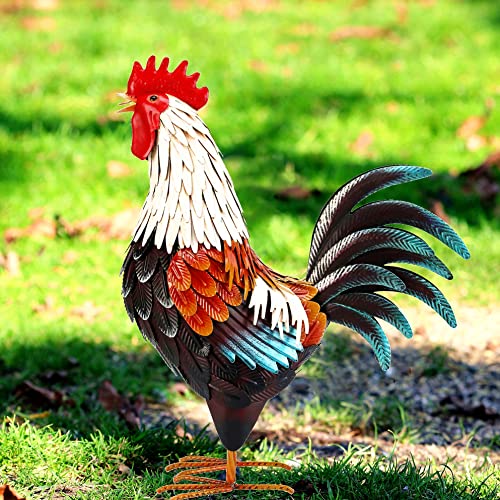 Chisheen LT22810 Metal Rooster Decor,Yard Chicken Decorations,Outdoor Garden Statues thumb #5