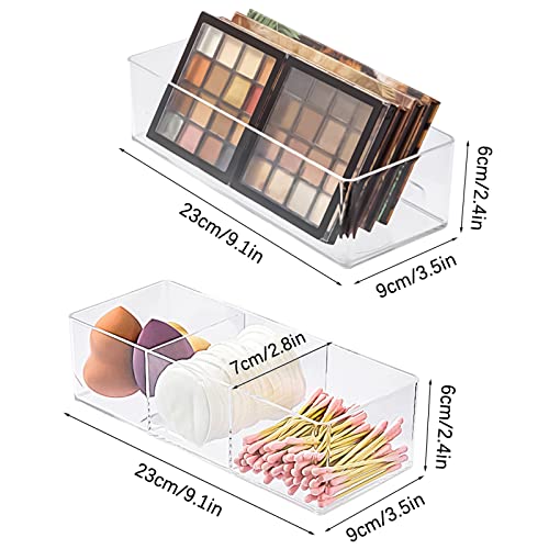 TIE-DailyNec Organizador Cajones Acrílico con 7 Compartimentos, Organizador de Maquillaje Apilable, Organizador Escritorio Cajones para Cosméticos, Esmaltes de Uñas, Accesorios, Joyas - imagen 2
