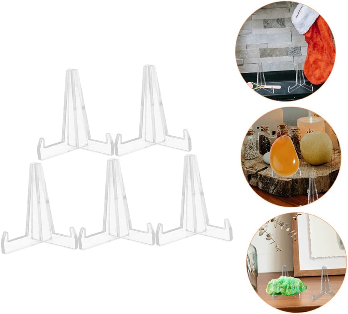 IMIKEYA 15pcs Acrylic Display Holders Plate Holder Display Stand Multi-functional Dish Rack