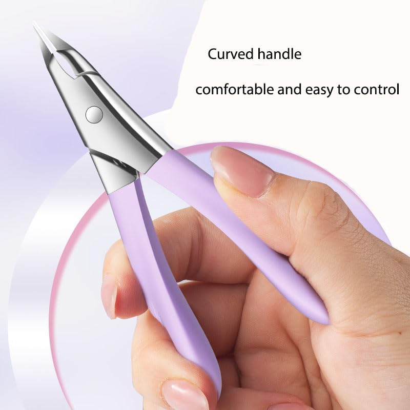 Extra Strength Cuticle Nipper for Thick Nails & Toenails – Senior-Friendly Design with Safety Guard
