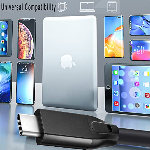 Qces Usb C 3.1 Gen 2 Cable 15Ft, Usb C To C Cable 10Gbps 4K@60Hz Video Output 100W Pd Fast Charging For Thunderbolt 4/3 Cable Compatible With Macbook Pro/Air, Ipad Pro, Galaxy S20, Quest 1/2, Monitor #TOP6