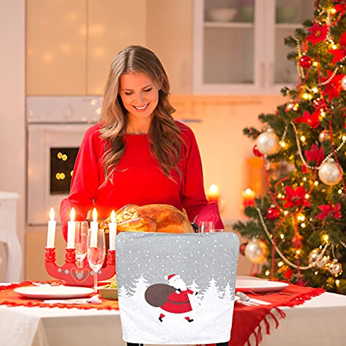 2Pcs Decorative Chair Cover Xmas Themed Chair Protection Cover For Home (Red) Home Decor For Celebration Party #TOP6