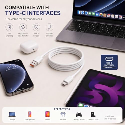 Image of 100W Supervooc /Superdart USB to Type C Charging Cable Compatible for Realme 12 pro plus /11 pro plus /11 /10 /9 Pro /Xt /Xt 730G /Narzo 60 Pro /60 /50 Pro (Free Cable Protector)