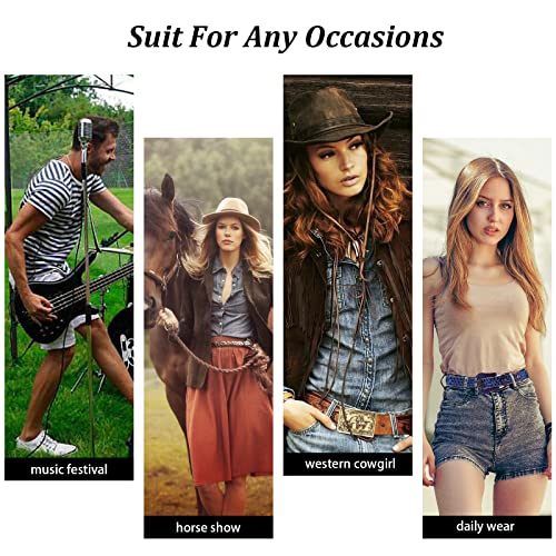 Mingsun Rhinestone Belt For Women Men, Western Belts Cowgirl Cowboy Punk Studded Leather Belt For Jeans Dresses Pants #TOP5